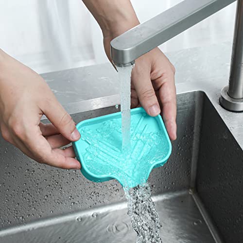 image for MicoYang Silicone Bathroom Soap Dishes with Drain Spout-Bathroom and K