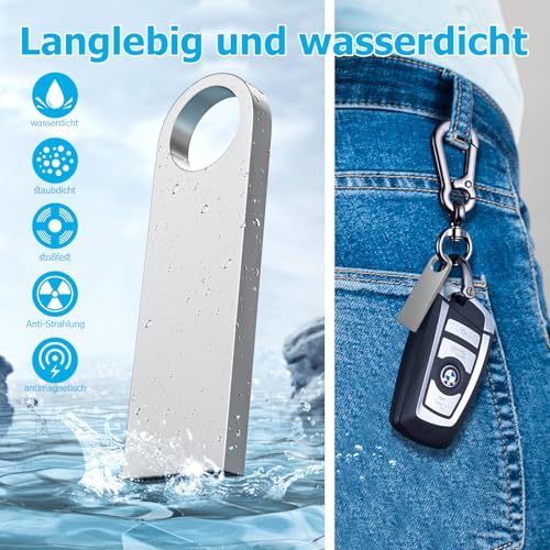 Personalisierte Metall USB-Sticks 100 Stück mit Gravur Wunsch Text, Muster, Firmenlogo, Hochzeit Speicherstick USB 2.0 Flash Drive Individueller 128MB/512MB/1GB/2GB/4GB/8GB/16GB/32GB