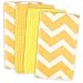 DII Microfiber Multi-Purpose Cleaning Towels Perfect for Kitchens, Dishes, Car, Dusting, Drying Rags, 16 x 19, Set of 4 - Yellow Chevron