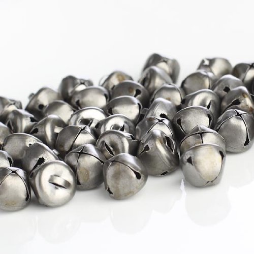 Factory Direct Craft Package of 192 Raw Metal Unfinished 13mm Jingle Bells for Crafting, Decorating, and Embellishing