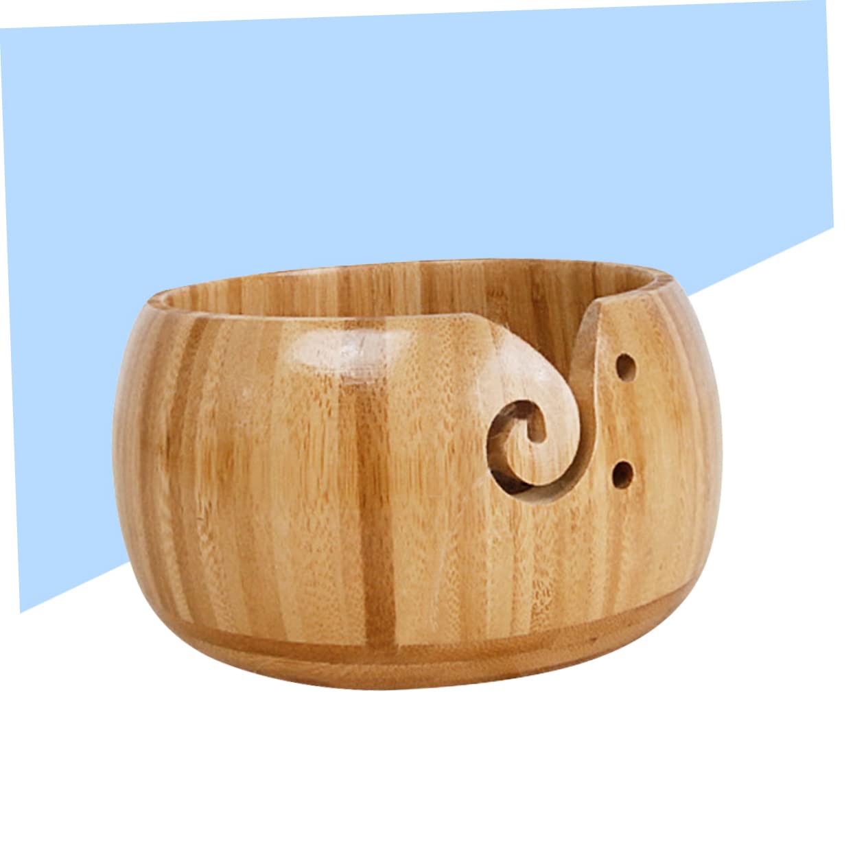 Operitacx Ciotola Legno Per Gomitoli Organizer Per Uncinetto e Maglieria Design Elegante e Funzionale Senza Coperchio Per Conservare Lana e Accessori Creativi