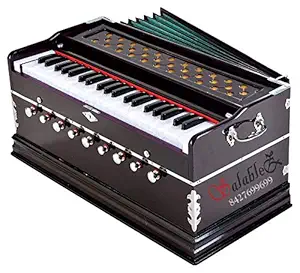 Salablez 9 Stopper Bass Male 42 Keys Harmonium Folding Portable Harmonium With High Male High Sound Long Sustain Orignal Indian Music Art Instrument Classical System Hard Key Sound With Free Bag