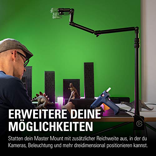 Elgato Flex Arm L, hochwertiger 4-gliedriger Gelenkarm für einfaches Befestigen und Anpassen von Beleuchtung, Kameras und Mikrofonen, für Streaming, Videokonferenzen, Studios, erfordert Kernkomponente – Bild 6