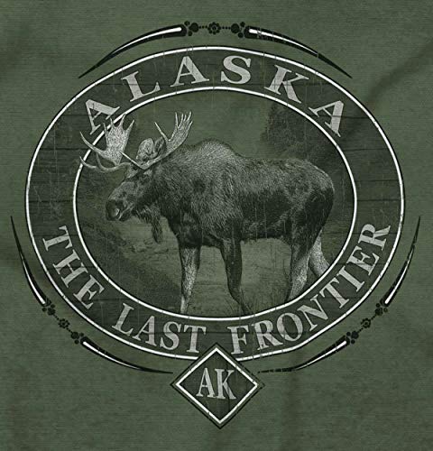 Alaska AK Rugged Mountain Moose Graphic T Shirt Men or Women2