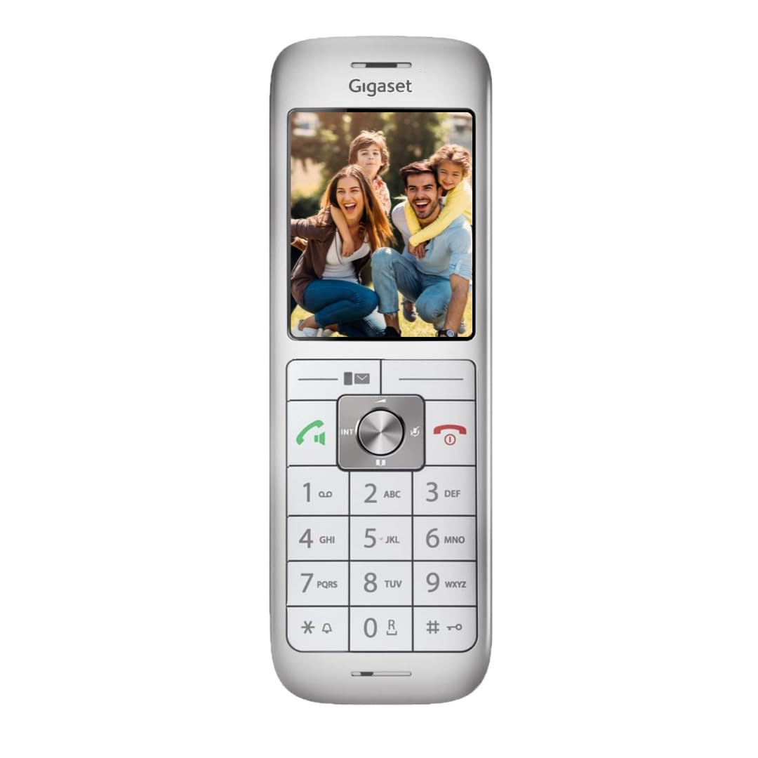 Gigaset CL660HX DECT-Mobilteil mit Ladeschale Fritzbox-kompatibel Schnurloses Telefon silber-weiß Deutsche Version