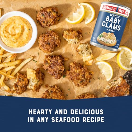 Image of Snow's Whole Clam Bundle - 1 Bottle Juice and 1 Can Whole Clams for Chowders, Soups, and Stews