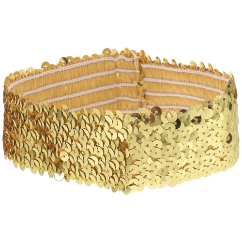 Housoutil 1 diadema brillante lentejuelas diadema elástica para mujer banda elástica disco banda elástica para mujer Bandas para mujer, casco elástico con lentejuelas Miss pelo Accesorios