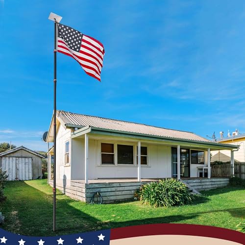 Yescom 22FLP005-30-F1-06 Ez Go 30Ft Telescopic Flag Pole Kit Upgrade Rotating Lock Aluminum Flagpole Set thumb #8
