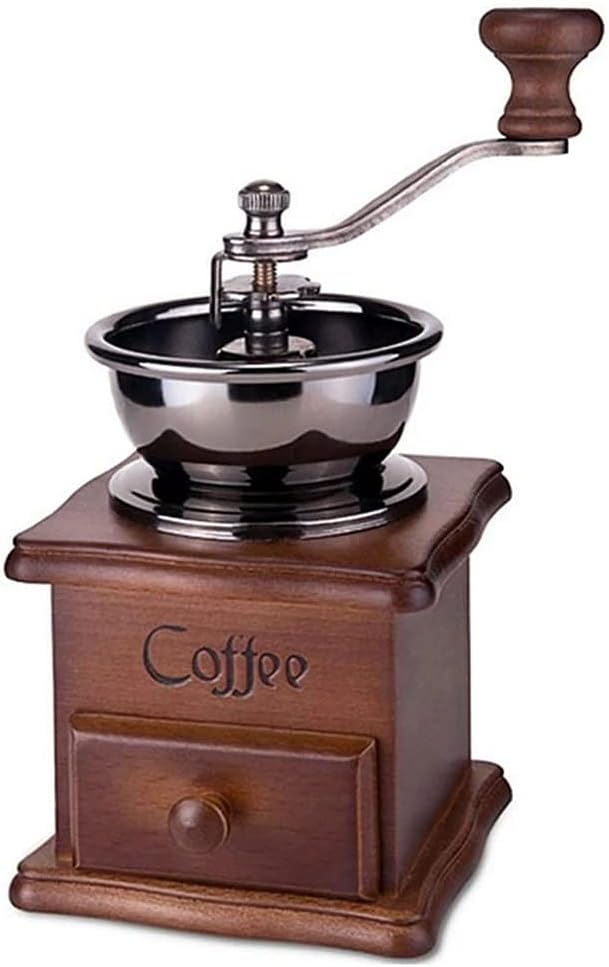 Solid Wood Hand Coffee Grinder Retro Design Family Mini Coffee Bean Manual Mill Maker Adjusted Thickness Kitchen Coffee Grinder