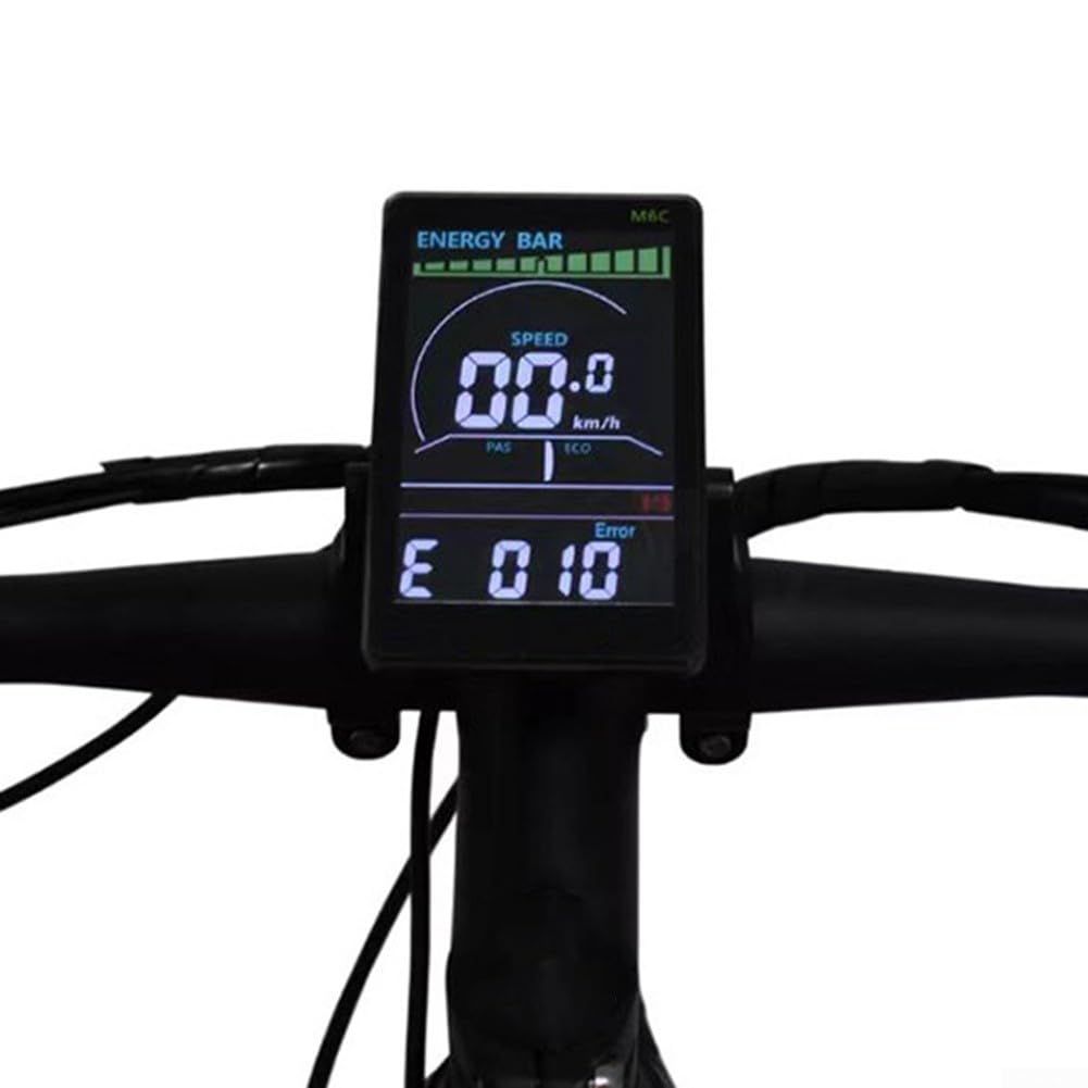 Ebike Display M6C - Pantalla LCD TFT de 3,6 pulgadas y 5 pines para bicicleta eléctrica, indicador de batería, montaje en manillar de nivel PAS
