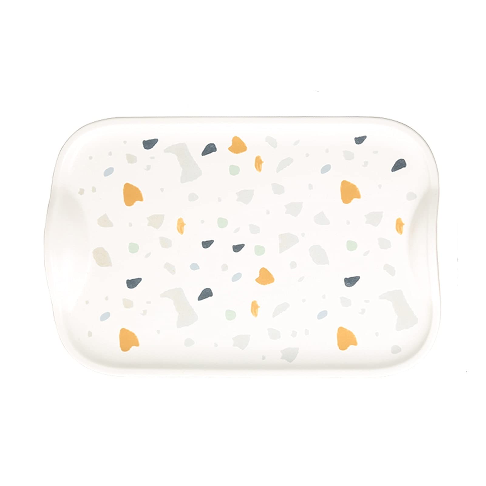 Bandeja/Bandeja Comer Bandeja de Servicio Moderna casa Decorativa Bandeja Elegante rectángulo cerámica Mesa de café Bandeja para Sala de Estar Vanity Baño Bandeja para el Desayuno (Color : B)