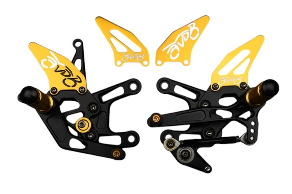 avdb-moto Supporto Pedane Arretrate Regolabili Compatibile con SUZUKI SV SVX 650 SV650X SV650 WCX 2016-2022 Racing AVDB (Oro)