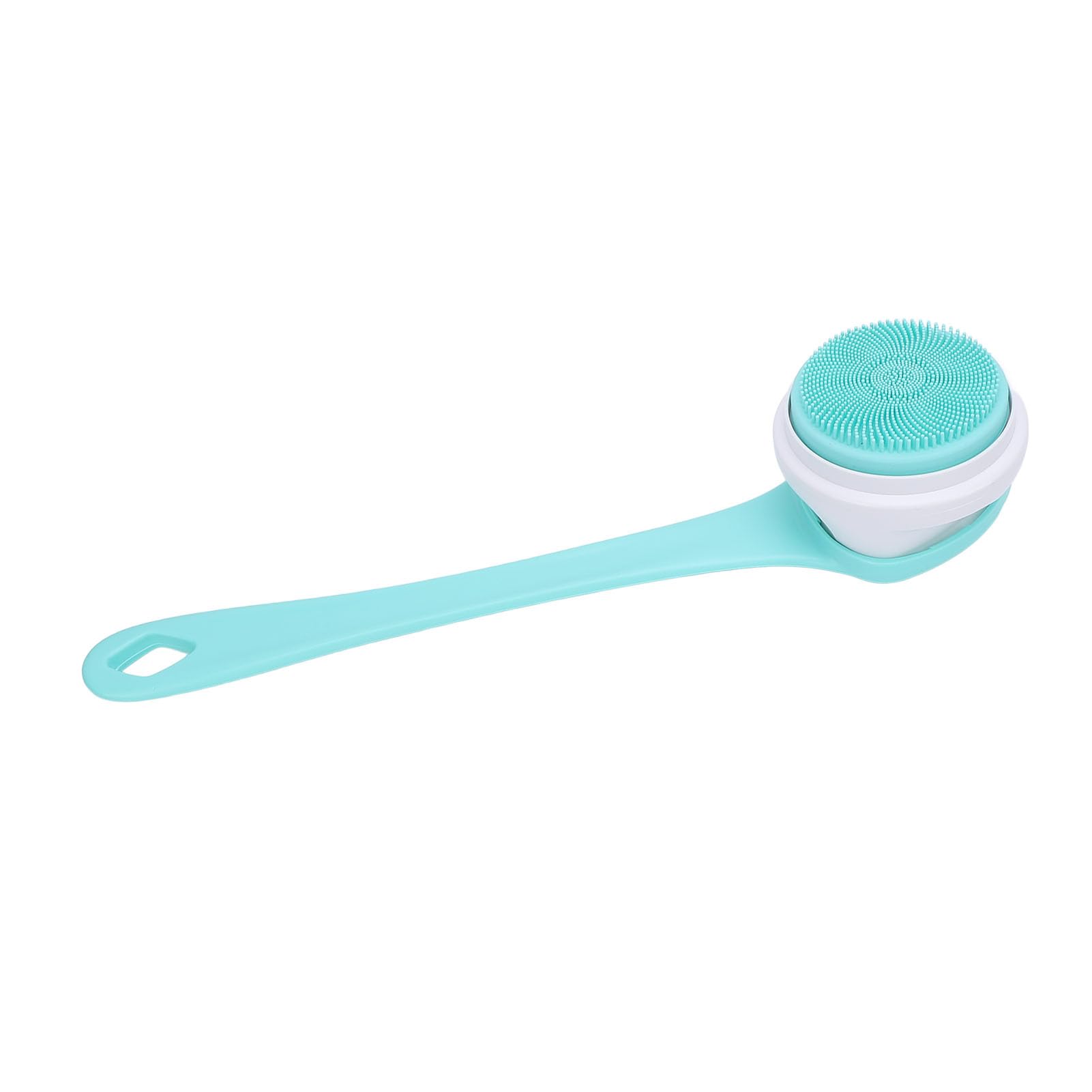 Spazzola elettrica per il corpo Spazzola per doccia multifunzionale con manico lungo Scrubber elettrico per doccia resistente all'acqua con 5 testine per uomini e donne (Verde)