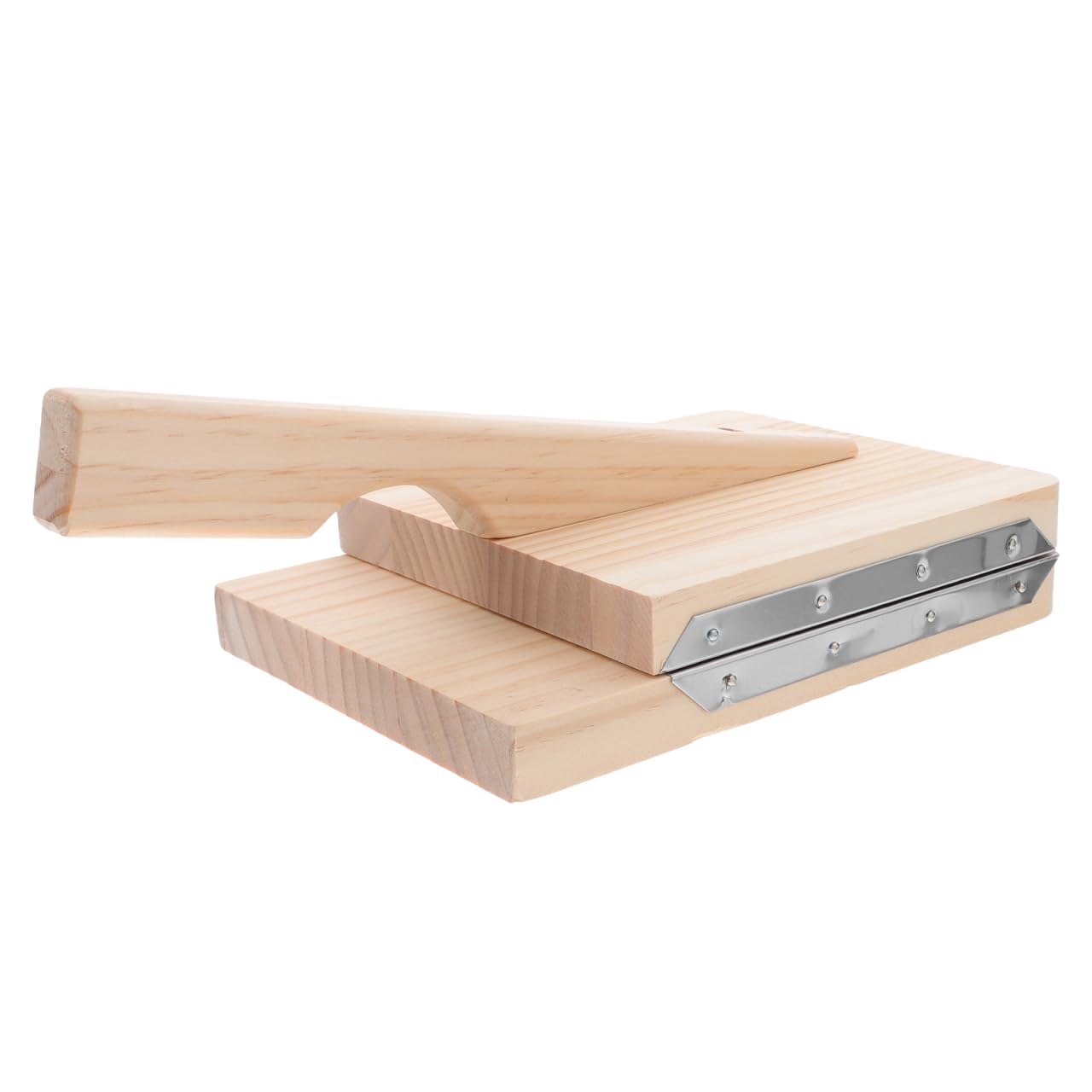 Wooden Dumpling Press Pastry Dough Presser, Multi-Functional Tortilla Press, Stainless Steel Dough Roller, for Homemade Dumplings, Roti, Pastry, 10.74x8.03x5.70 Inches-image-40