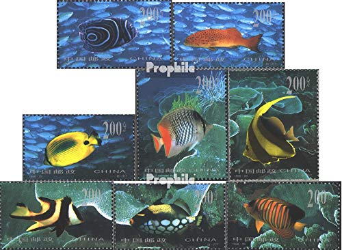 Prophila Collection People's Republic of Cina Michel.-No..: 2978-2985 (Completa Edizione) 1998 Pesce di Südchinesischen Marine (Francobolli per i Collezionisti) Acqua Animali