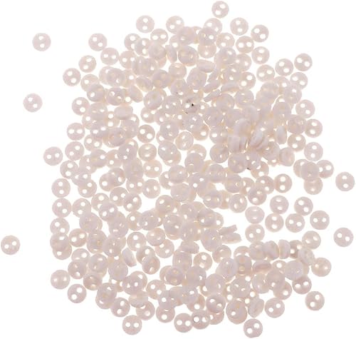 300pcs Venta al por mayor Mini Micro Figuras Muñeca DIY Ropa Botón de costura Blanco 0.157 in