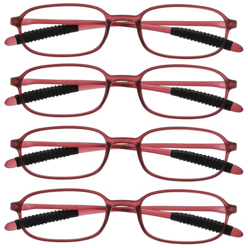 Image of 4 Packs Lightweight Reading Glasses for Women Men Blue Light Blocking Readers 1.0 1.5 2.0 2.5 3.0 4.0