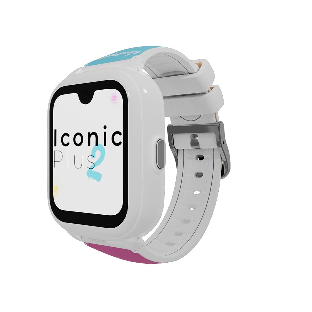 SaveFamily Iconic Plus 2 | Reloj Inteligente Niño con Localizador GPS, Llamada, Vídeo, IA, Botón SOS, Whatsapp, Spotify, Medidor de Temperatura | SIM Incluida - Modelo Pop