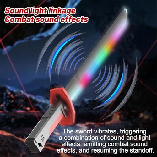 Image of Sparkblade LED Sword with Smoke & Spark Effects - 7-Color Light Katana with Sound FX Anime Cosplay Prop