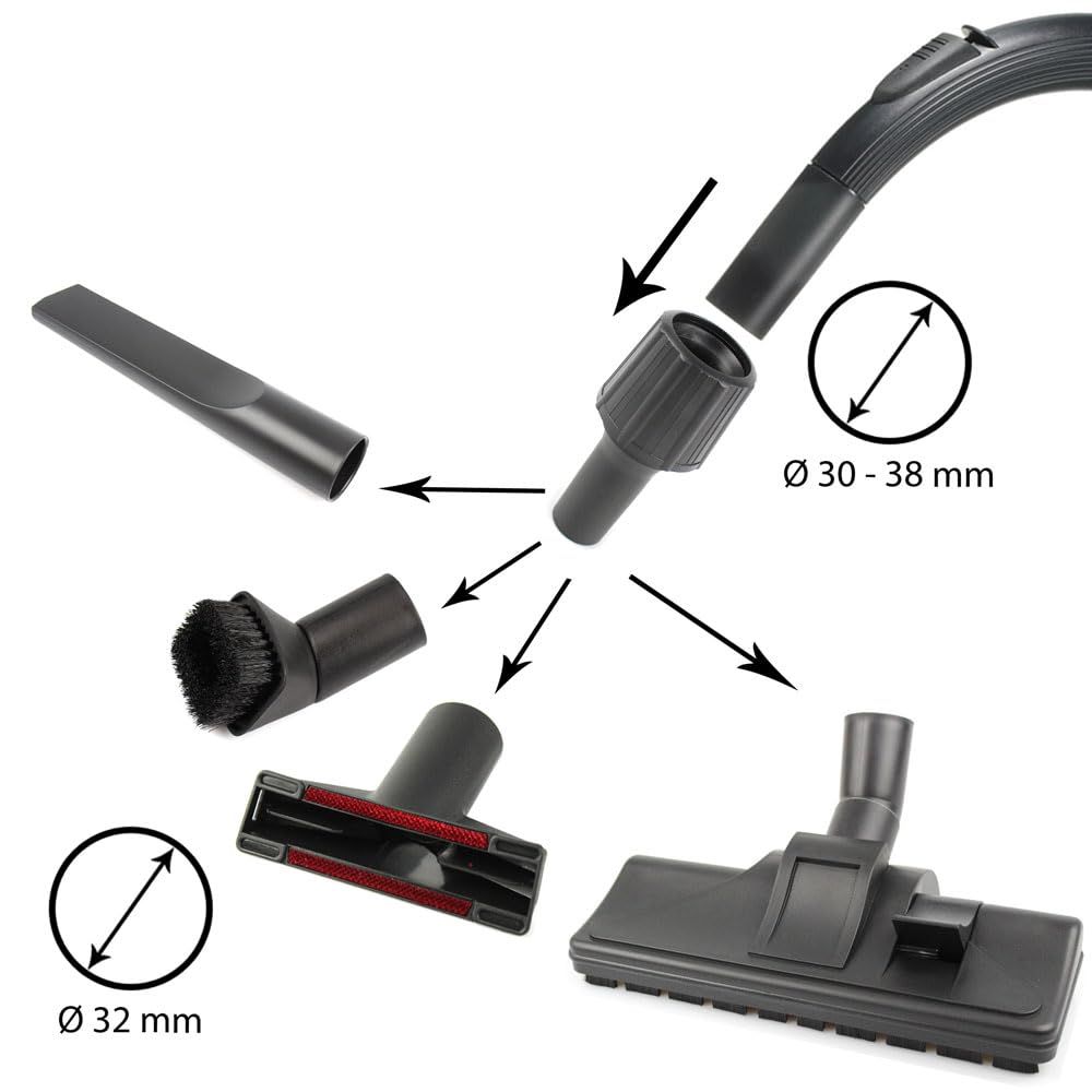 Buse Suceur Plat Pour Aspirateur – Raccord 35 Mm, Longueur 22 Cm – Compatible Kärcher, Bosch, Miele, Hoover Et Plus
