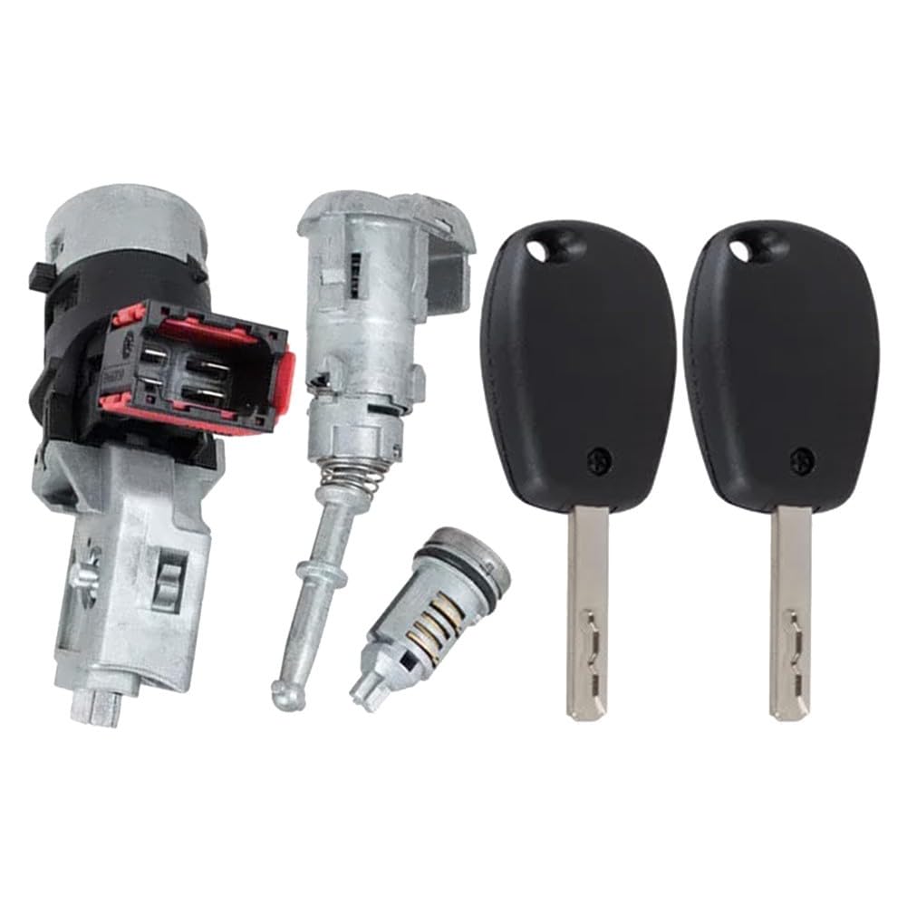Cerradura de cilindro de bloqueo, para Opel para Movano B, para Renault III Trafic II para CLIO para Kangoo 2010-, repuesto de metal con 2 llaves