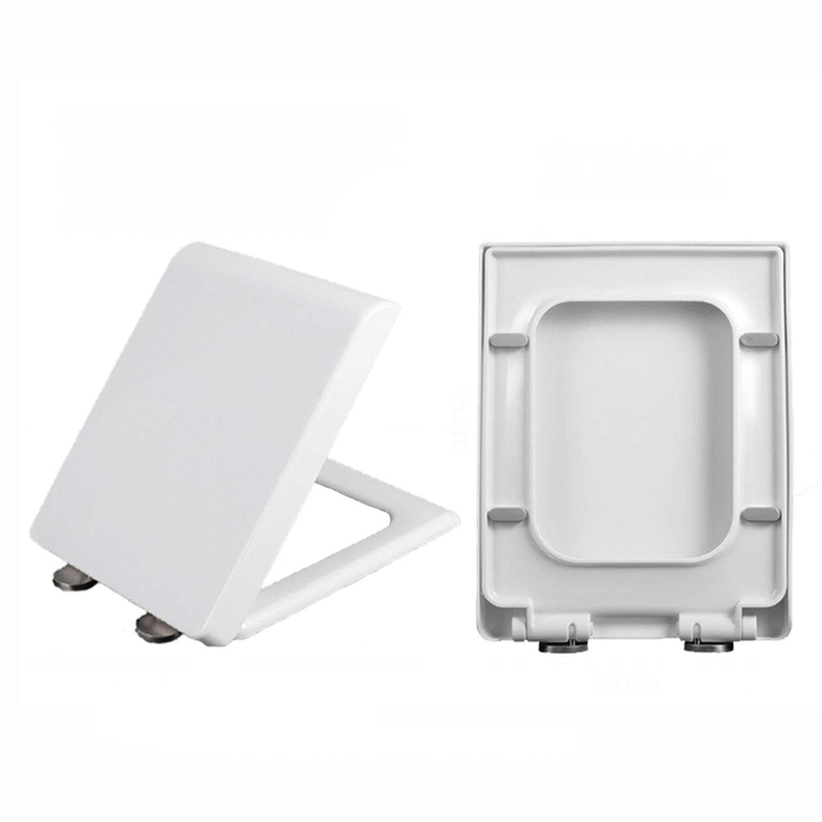 Absenkautomatik WC-Sitz Quick-Release Kunststoff Universal Fit Recular S 35x45cm Easy-Clean WC Deckel Tisch Toilettenschüssel Abdeckung