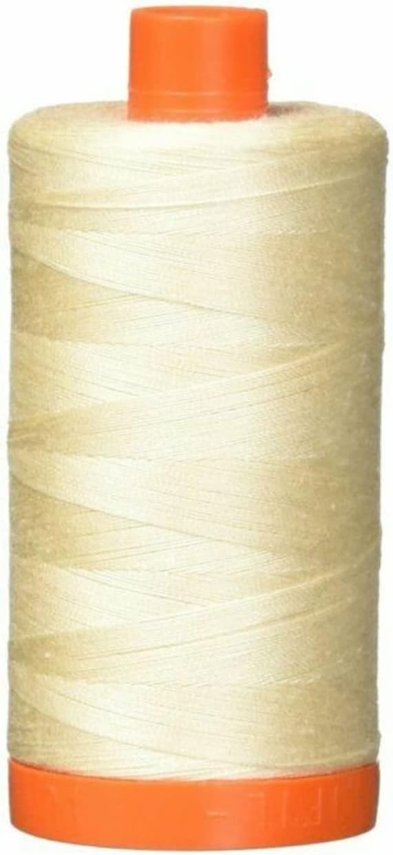 AURIFIL Thread~ 50wt Cotton Mako-2000 Beige~1422 Yard Spool~Sew Quilt~ TH172