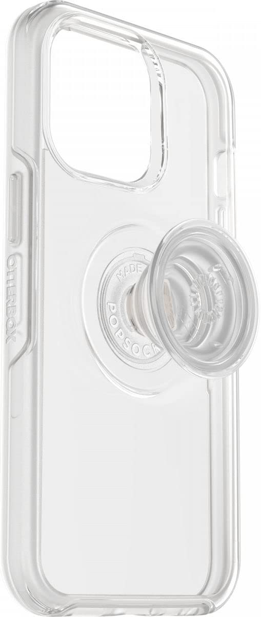 OtterBox Cover per iPhone 13 PRO Otter+Pop, Resistente a Shock e Cadute; Cover con PopGrip PopSockets, Testata 3X vs Le Norme Anti Caduta Mil-Std 810G, Trasparente