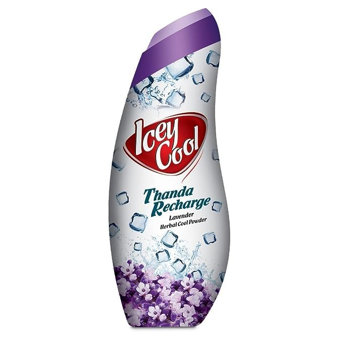 LABOLIA Icey Cool Lavender Herbal Prickly Heat And Ice Cool Body Talcum Powder|Instant Cool,Lasting Freshness(150G)| Pack Of 2