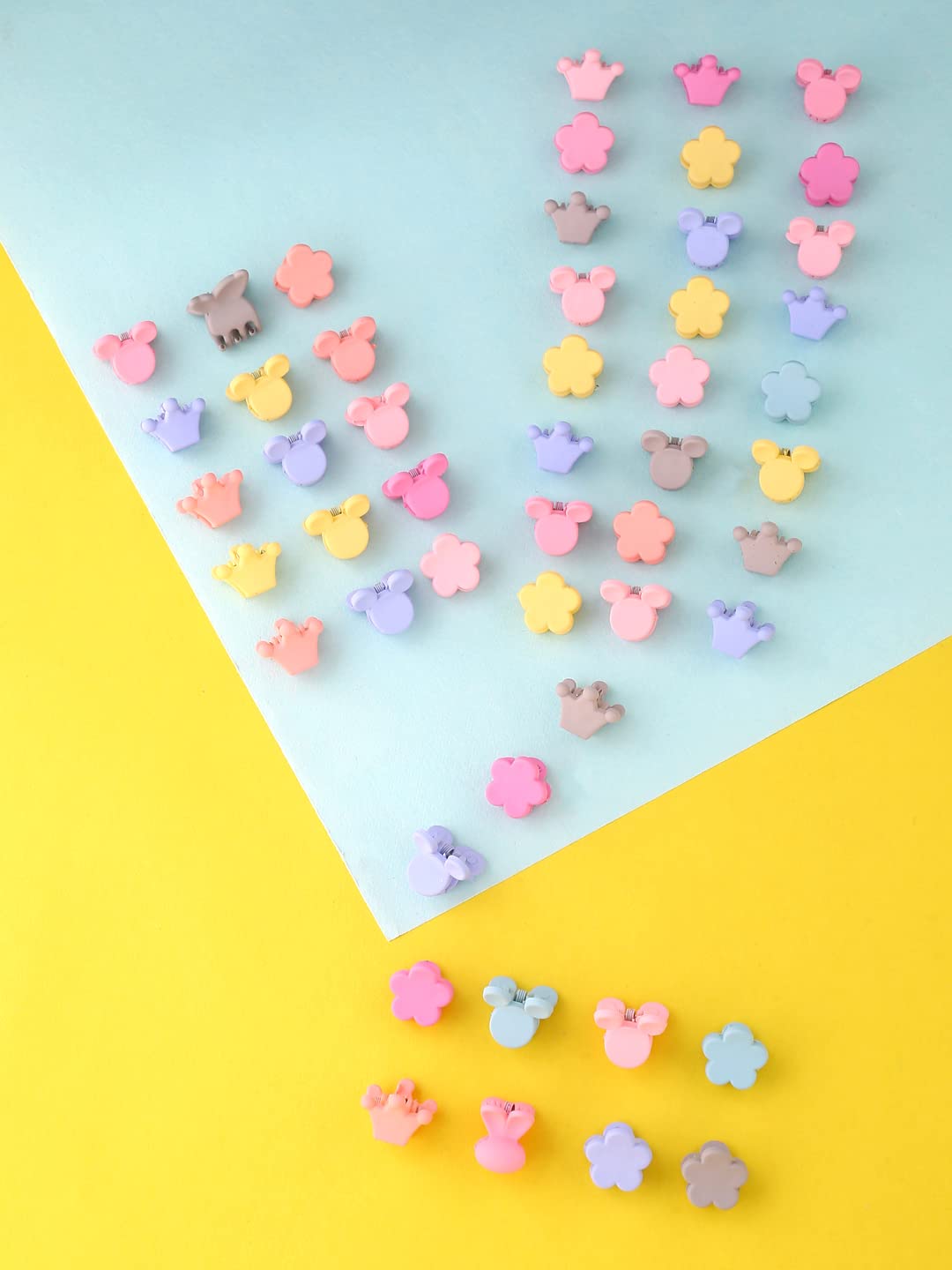 Melbees by Yellow ChimesHair Clips for Girls Kids Hair Accessories for Girls Hair Claw Clips for Girls Kids Multicolor Small Claw Clip Combo Set Mini Hair Claw Clips for Girls Baby's Clutchers