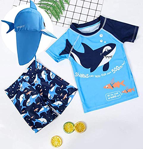 Baopteil Baby Boys Two Pieces Swimsuit Sets Toddler Bathing Suit Rash Guards Sunsuit Swimwear With Hat Upf 50+(Mechanical Shark, 18-24 Months) #TOP6