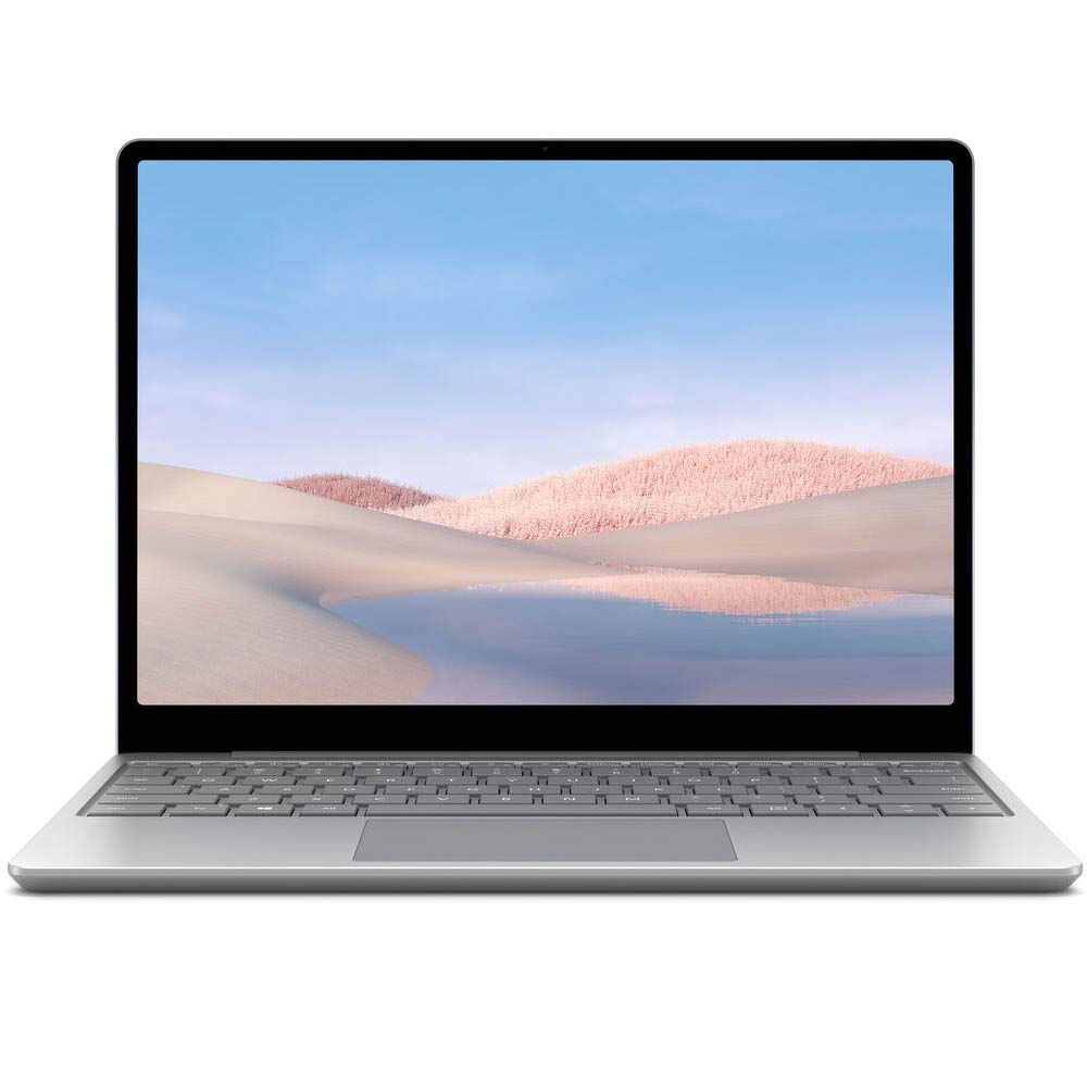 Microsoft Surface laptop Go 12.4” – 10th Gen Intel Quad Core i5-1035G1, 8GB Ram, 128GB SSD, Intel UHD Graphics, Windows 10 Pro, English Keyboard, Platinum.