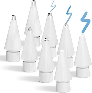 8 Pack for Apple Pencil Tips,Upgraded Replacement Pencil Nibs for Apple Pencil 2nd Generation and Apple Pencil 1st Generation,Accessories Compatible with Apple Pencil 2 Generation iPad Pro Pencil Tips