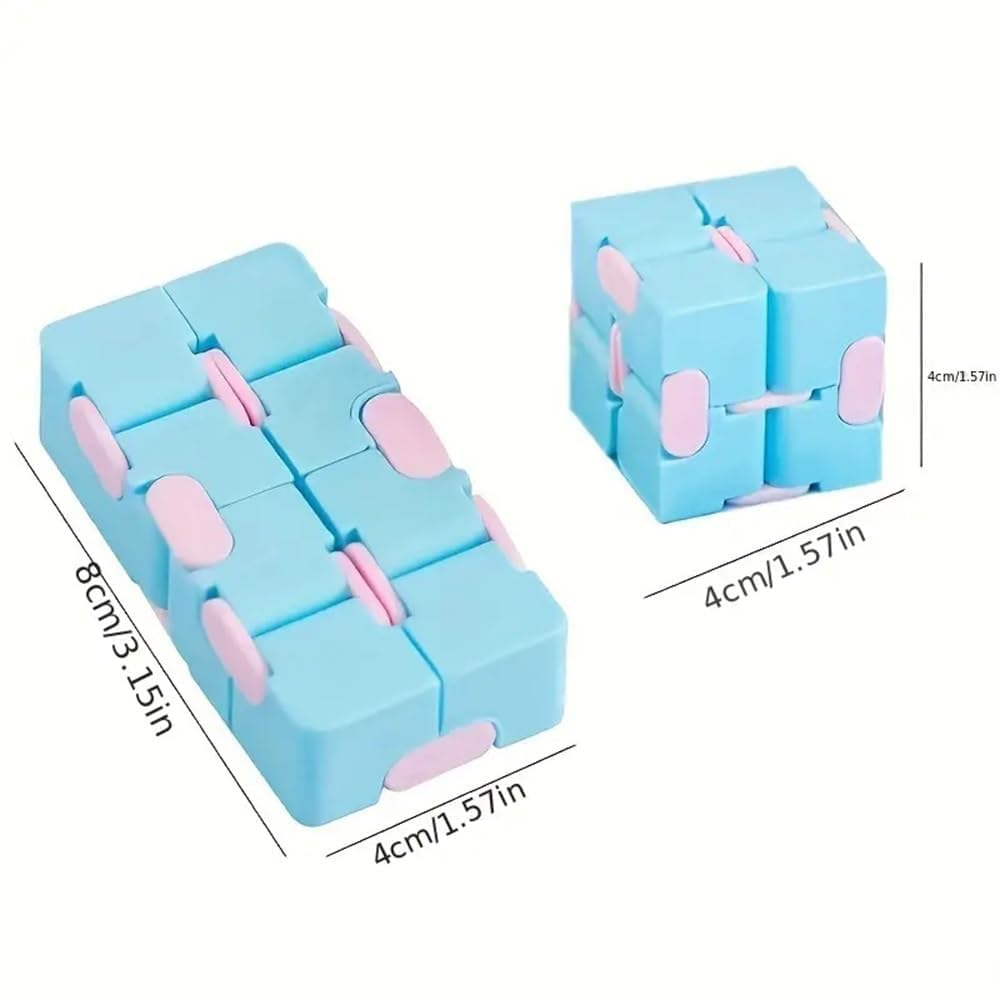 ZELVO Flip, Turn and Spin Mini Infinity Cube Toy for Kids, Teens and Adults | Stress and Anxiety Relief | Featherlight Fidget Sensory Tool | Long Hours Play Toy
