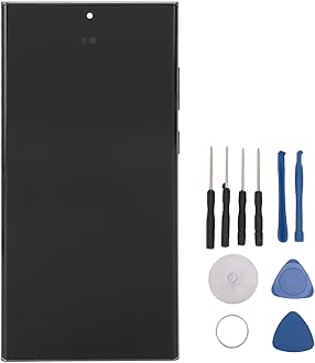 Screen Assembly for S23 Ultra US Version, OLED Screen Replacement with Frame and Repair Tool, Digitizer Assembly, with Fingerprint Function
