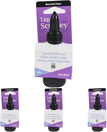 Miniatura 4 de Liquid Sculpey - Arcilla líquida de polímero para horno, blanco, botella de 1 onza, ideal para joyas, vacaciones, bricolaje, medios mixtos,