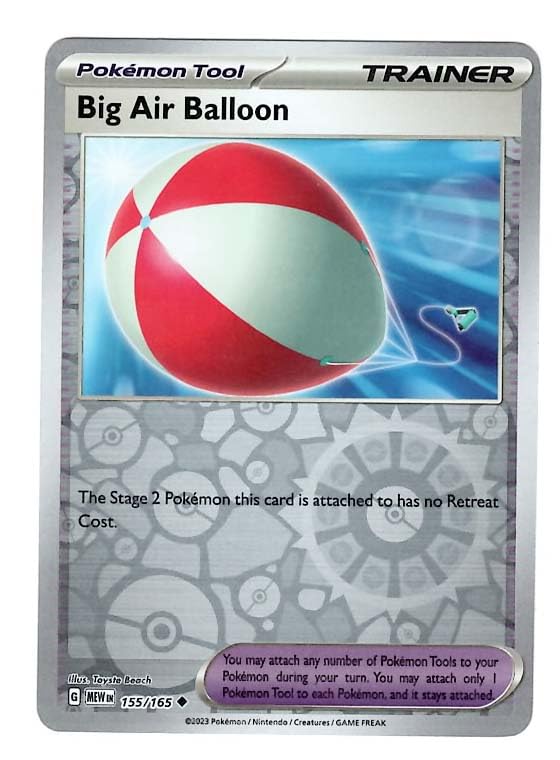air pokemon card Amazon.com: Pokemon - Big Air Balloon 155/165 - Pokemon 151 - Reverse Foil