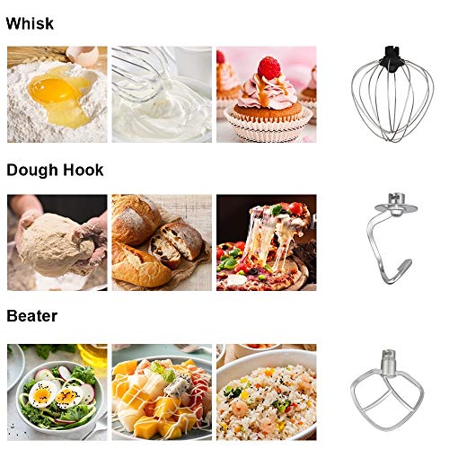 image for ROVSUN 5.8 Quart Stand Mixer, 660W 6-Speed Electric Tilt-Head Kitchen 