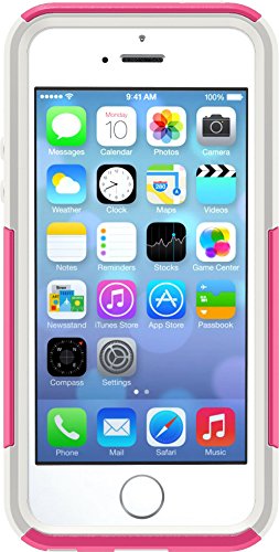 OTTERBOX COMMUTER SERIES Case for iPhone SE (1st gen - 2016) and iPhone 5/5s - Retail Packaging - HOT PINK (HOT PINK/WHITE)