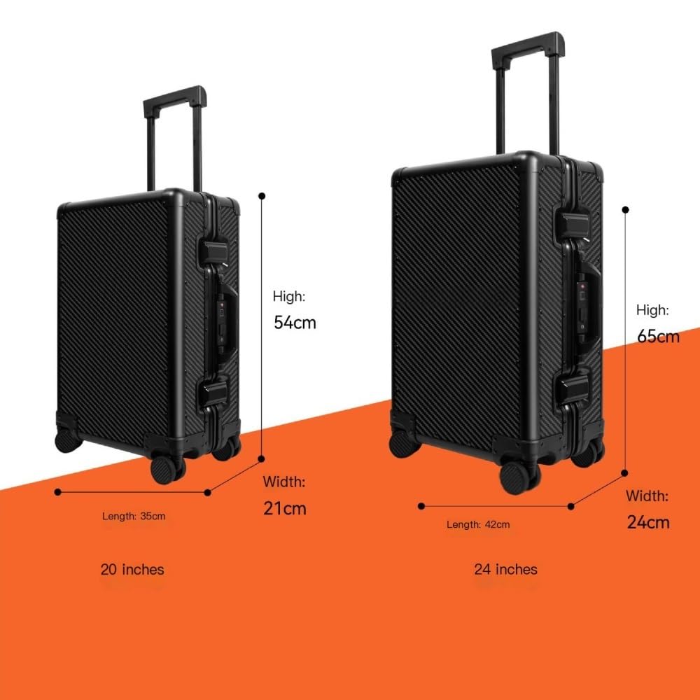 Bagage à Empreintes digitales en Fiber de Carbone, Valise de Roues