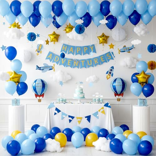 LOVESTOWN 110 PCS Light Blue Balloons, 12 Inch Bright Light Blue Latex - image 3