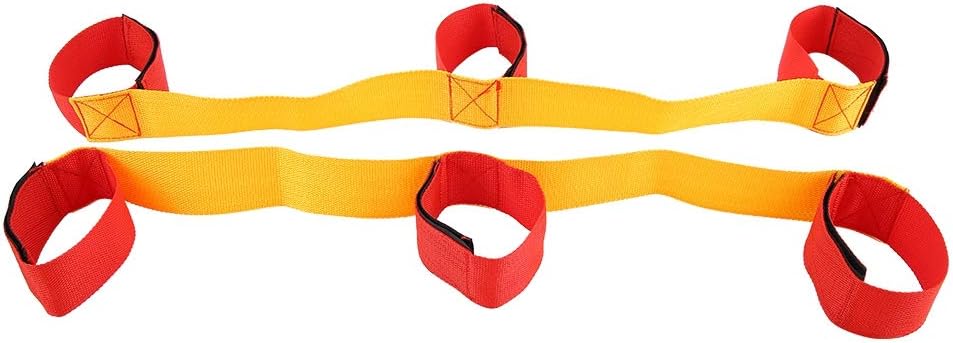 2Pcs 3 Legged Race Bands, 3/5/8 Person Outdoor Team Game Garden Outdoor Party Group Game, Team Game Fastening Tape, Cooperative Team Race for Birthday Party, Team-Building(3#)