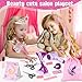 Hair Salon Toys for Girls, 40Pcs Girl Beauty Salon Playset Pretend Hair Styling Set with Hairdryer, Curling Iron, Mirror, Barber Apron and Styling Accessories for Toddler Makeup Party Christmas