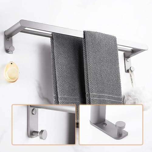 Barre porte-serviettes unique avec étagère murale pour optimiser les petits coins