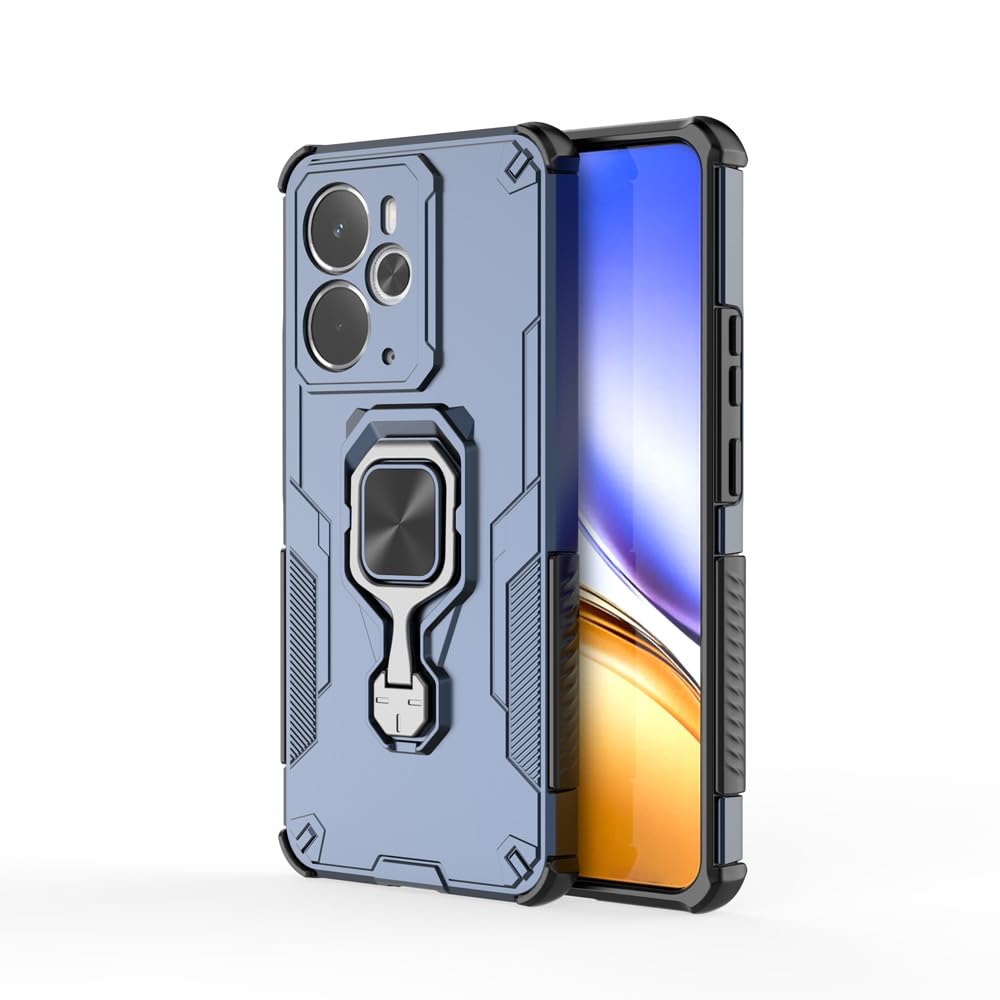 Custodia Realme P3 5G / Realme 14T 5G – Fibra Di Carbonio, Antiurto Con Supporto Pieghevole E Ricarica Magnetica, Viola