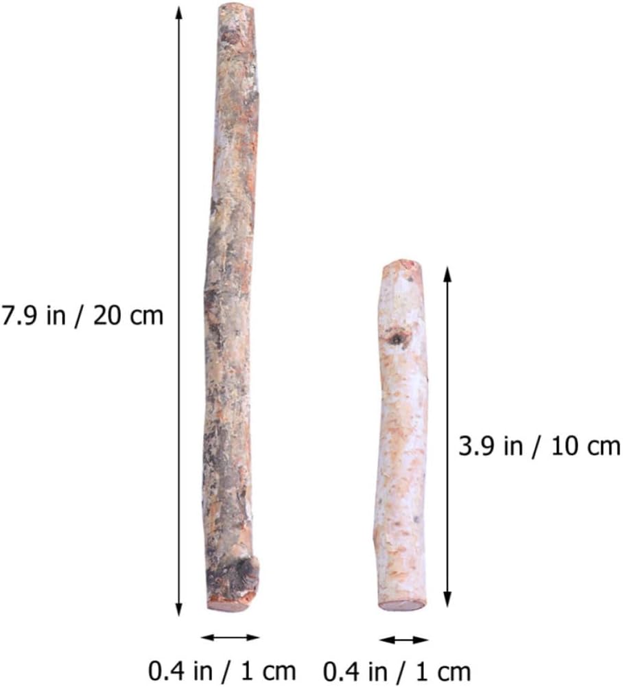 40pcs Rustic Birch Bark Wood Sticks for Vase Decor and Craft Projects