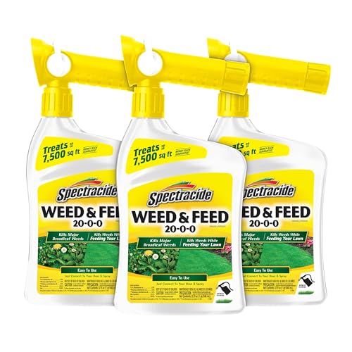 Spectracide Weed & Feed 20-0-0, 3 Count, Easy to Use
