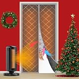 Cortina magnética para puerta con aislamiento térmico, impermeable y