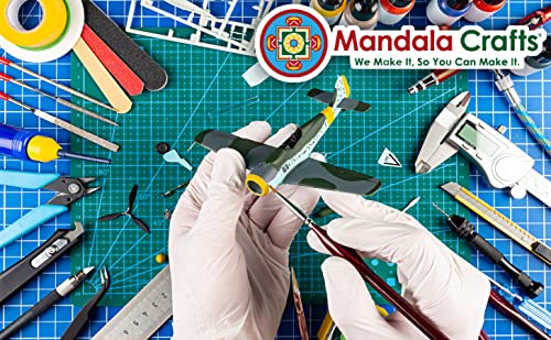 Mandala Crafts 13 PCS Plastic Model Tools Kits with Hobby Clippers, Tweezers, Files, Knife - Professional Basic Model Building Tools Set for DIY Miniatures Mecha Cars Dollhouses - Image 7