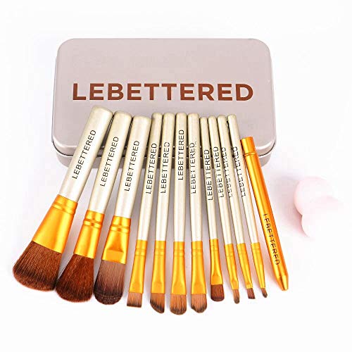 Makeup Brushes Set 12 Pieces,Professional Cosmetics Brush Kit, Beauty Makeup Brushes Cosmetics Eyeshadow Blending Brushes for Essential Eye Makeup brushes set